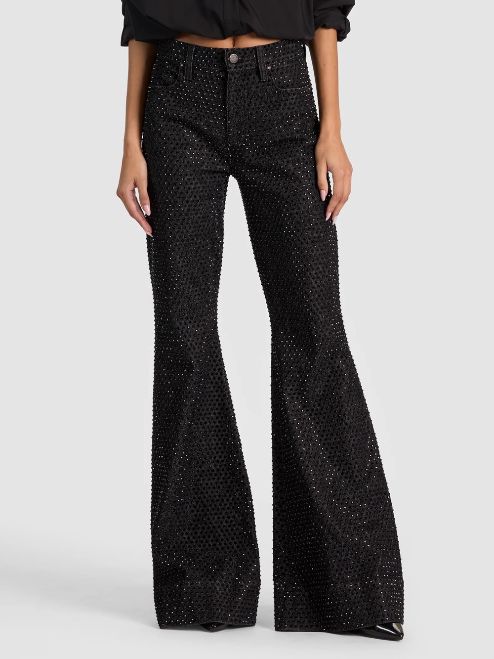 $795 NWT Alice + Olivia BEAUTIFUL EMBELLISHED JEAN 24 25 26 27 28 29 30